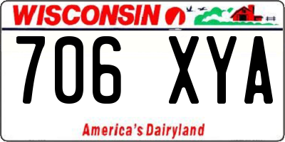 WI license plate 706XYA