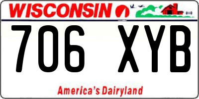 WI license plate 706XYB