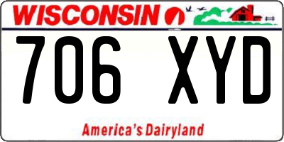 WI license plate 706XYD