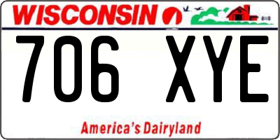 WI license plate 706XYE