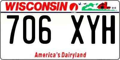 WI license plate 706XYH
