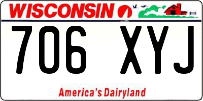 WI license plate 706XYJ