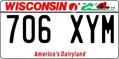 WI license plate 706XYM