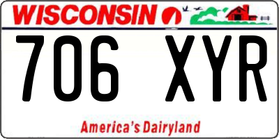 WI license plate 706XYR