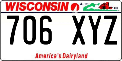 WI license plate 706XYZ