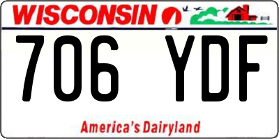 WI license plate 706YDF