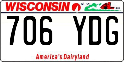 WI license plate 706YDG