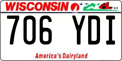 WI license plate 706YDI