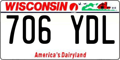 WI license plate 706YDL