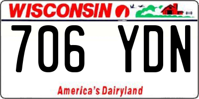 WI license plate 706YDN