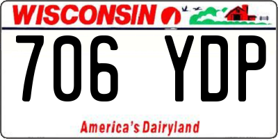 WI license plate 706YDP