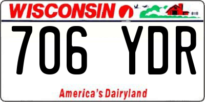 WI license plate 706YDR