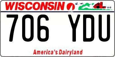 WI license plate 706YDU