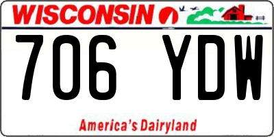 WI license plate 706YDW