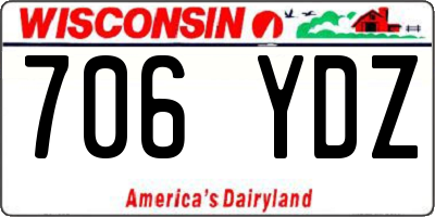 WI license plate 706YDZ