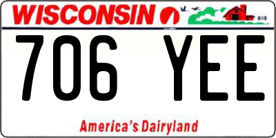 WI license plate 706YEE