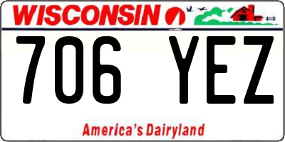 WI license plate 706YEZ