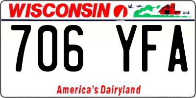 WI license plate 706YFA