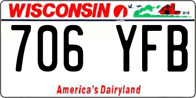 WI license plate 706YFB