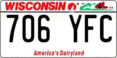 WI license plate 706YFC