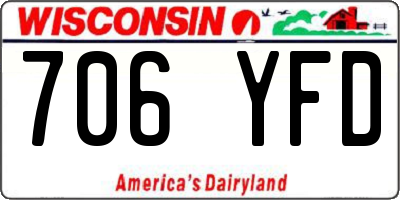WI license plate 706YFD