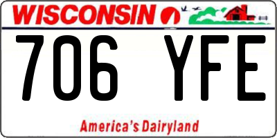 WI license plate 706YFE