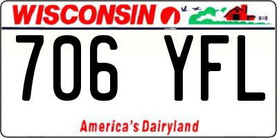 WI license plate 706YFL