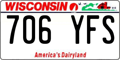 WI license plate 706YFS