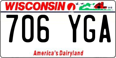 WI license plate 706YGA