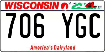 WI license plate 706YGC