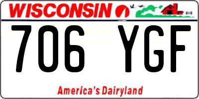 WI license plate 706YGF