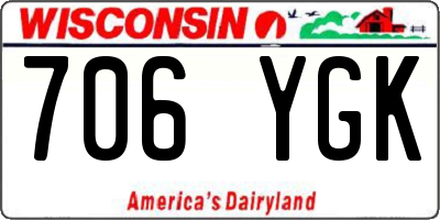 WI license plate 706YGK