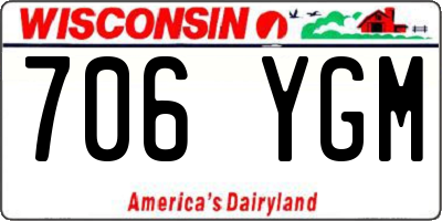 WI license plate 706YGM