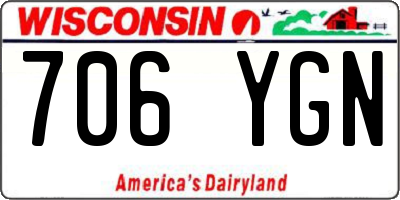 WI license plate 706YGN