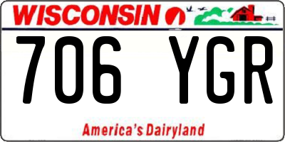 WI license plate 706YGR