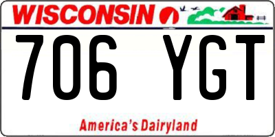 WI license plate 706YGT