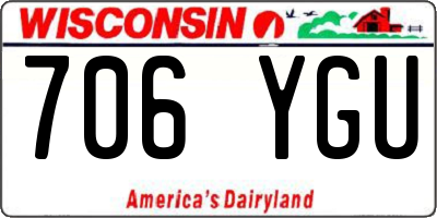 WI license plate 706YGU