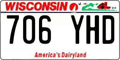 WI license plate 706YHD