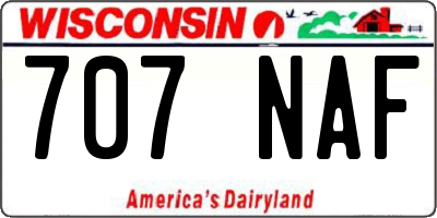 WI license plate 707NAF