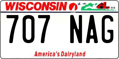 WI license plate 707NAG