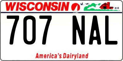 WI license plate 707NAL