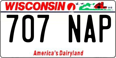 WI license plate 707NAP