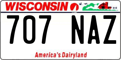 WI license plate 707NAZ