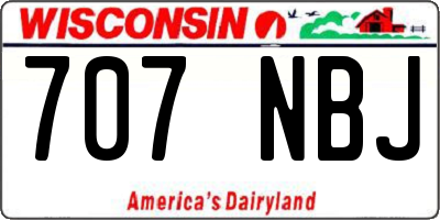 WI license plate 707NBJ