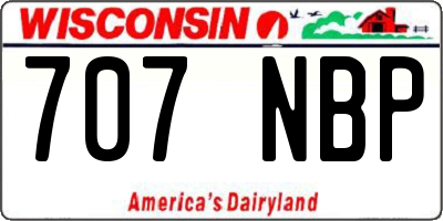 WI license plate 707NBP