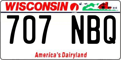WI license plate 707NBQ