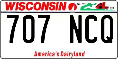 WI license plate 707NCQ