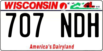 WI license plate 707NDH