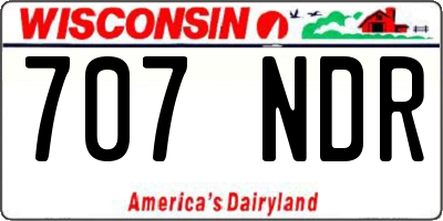 WI license plate 707NDR