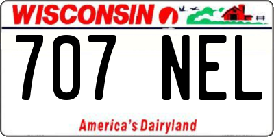 WI license plate 707NEL